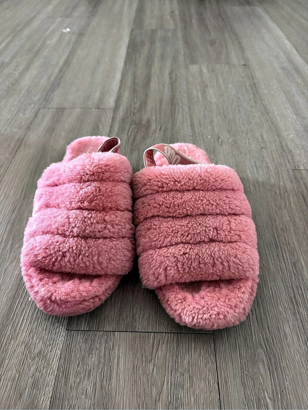 UGG Fluff Yeah Slide Pink Fuzzy Slippers
